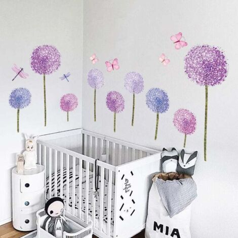 Stickers Muraux Fées,Stickers Mural Chambre Fille,Autocollant Muraux Chambre D'Enfants