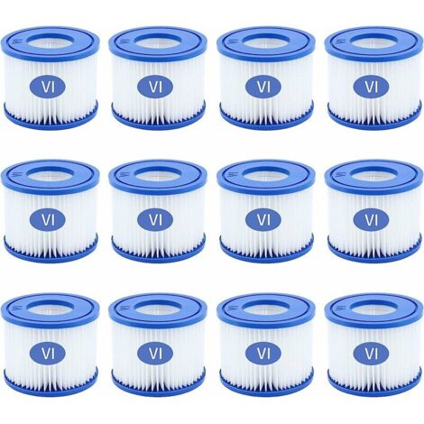 Lot de 8 cartouches filtrantes pour piscine de type VI pour Bestway taille 6-58323 (1/5)