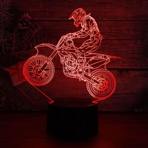 Veilleuse Cheval 3D Illusion LED Tactile & Télécommande - 16 Couleurs Lampe Chevet Enfant