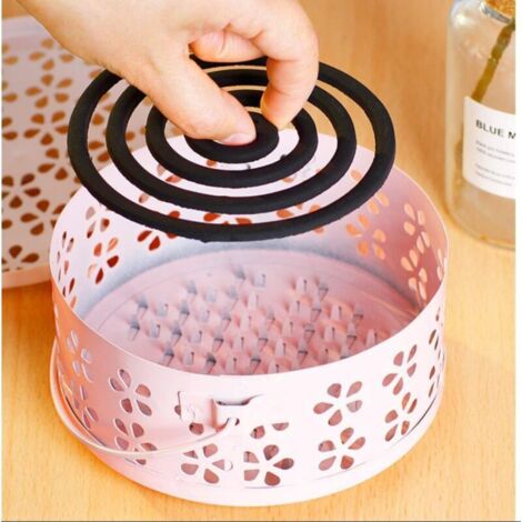 Support Bobine Anti Moustique Porte-bobines Anti-moustiques Portable, Support Rond Pour La Maison, Boîte Anti-insectes D Support Spirale Anti Moustique Exterieur