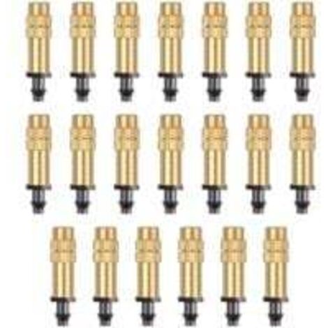 Shining House – Buses de brumisation réglables en laiton – Lot de 20 pièces – Atomisation uniforme pour irrigation de jardins et serres – Connecteur compatible 4/7 - HOUSE20 (1/5)