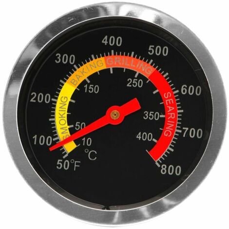 Thermomètre de barbecue en acier inoxydable avec jauge de température 10-400 ℃ (1/5)