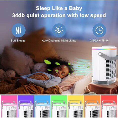 Climatiseur Portable Refroidisseur climatiseur Mobile sans Tuyau de réfrigération Ventilateur de climatisation Domestique télécommande Petit
