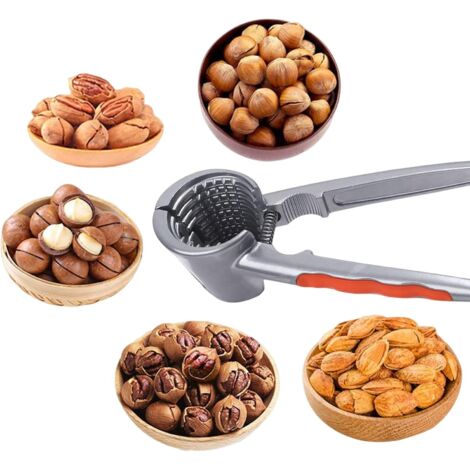 Casse-Noisettes Multifonction En Métal – Poignée Antidérapante, 2 Ouvertures, Idéal Noix, Amandes, Pistaches & Noisettes