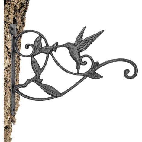 SHINING HOUSESupport de mangeoire pour colibris Crochet pour mangeoire à Oiseaux - Crochet en Fonte Style Vintage, procédé antirouille, Bonne capacité de Charge pour terrasse, (1/5)