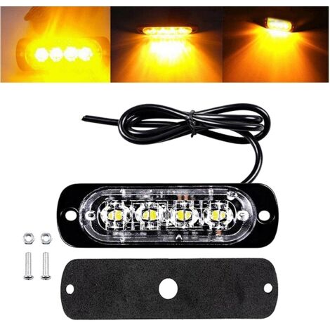 FUNFOB - Clignotants Latéraux Universels Pour Tracteur, Remorque, Camion, Pelle - LED, 12V, Imperméable - Gauche Ou Droite (Taille LH)
