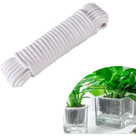 Système d'Irrigation Automatique pour Plantes Corde de Mèche Irrigation 20m Arrosage Corde Coton Corde de Mèche Auto Arrosage Cordon Réglables Irrigation (1/5)