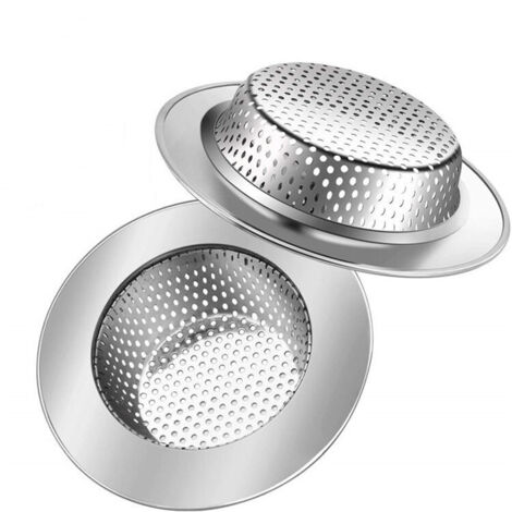 2PCS Filtre à Évier Filtre de vidange en Acier Inoxydable de 7.5cm,Empêcher des Débris Obstrués pour Évier de Cuisine,Bain lavabo, Baignoires (1/5)