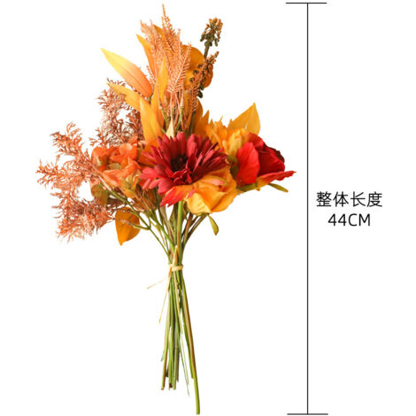 Luabue 4pcs Fleurs Artificielles Forsythia Jaune - Bouquets De Fleurs Faux Pour Décoration Intérieur Extérieur, Mariage Et Bureau (55cm)
