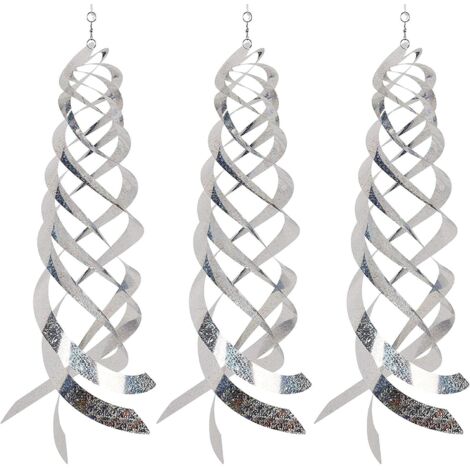Perle rare Répulsifs pour Oiseaux, Révlecteur Spirale d'Oiseau, Tiges De Crainte Réfléchissantes À L'oiseau, Appareil De Contrôle Dissuasif De Spinner Ornemental, Évite Les Oiseaux dans La Maison et L (1/5)