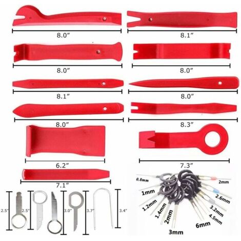 BeiLan 13 Pièces Outils pour Garnitures, Outil Démontage Auto Accessoires Porte Autoradio Tableau de Bord de Voiture Installateur Pry Outil avec Sac de Rangement
