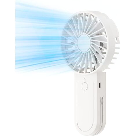 SHINING HOUSE Mini ventilateur portable, [jusqu'à 12 heures de fonctionnement] ventilateur USB avec crochet rétractable petit ventilateur portable 3 vitesses pour femmes hommes intérieur extérieur bla