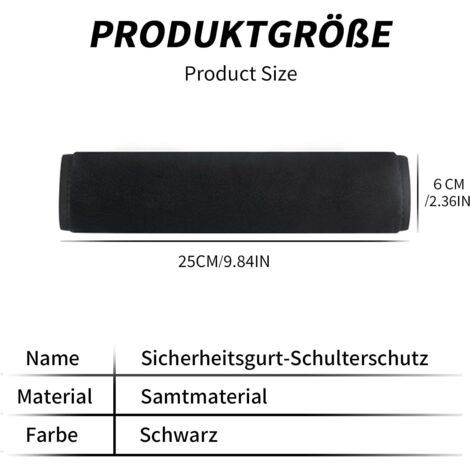 Paire De Coussinets De Ceinture Brodés Ford GT 350 - Blanc Sur Noir - Neufs