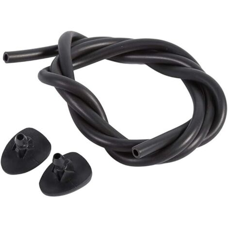 SHINING HOUSE 2pcs Gicleur Lave Glace,Tuyau Lave Glace Voiture Kit de Buse de Pulvérisation de Lave-glace Avant avec Tuyau Flexible Essuie Glace Tuyauterie(noir) (1/5)