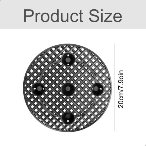 6 Élévateurs Pots De Fleurs Maille 20 Cm – Tapis Drainage Plastique Intérieur Extérieur Bonsaï Jardin