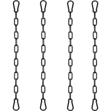 Chaîne d'extension 4 pièces Chaîne de Chaise Suspendue Ø4mm 50cm Chaîne en Métal Chaîne de Balançoire avec 8 pièces Mousqueton Porte clé (1/5)