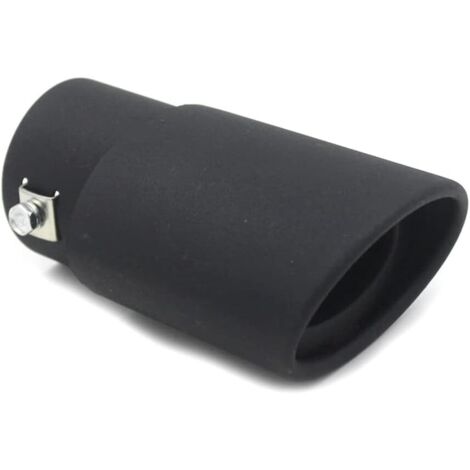 Enjoliveur d'échappement,Tuyaux d'échappement de Voiture,Embout D'éChappement De Voiture En Acier Inoxydable, pour Tuyau Déchappement de Voiture (Sable noir tout droit) (1/5)