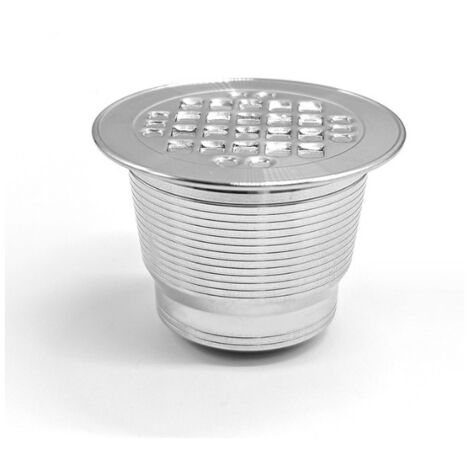 Capsules de café expresso rechargeables en métal pour machines réutilisables et durables (type à trou carré)