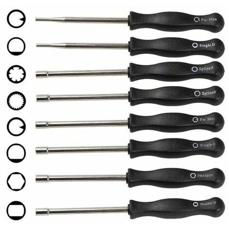Lot de 8 Outil de réglage, Tournevis pour Carburateur Nettoyage Moteur Réparation Convient à La Plupart des Moteurs de 2 Cycles (1/4)