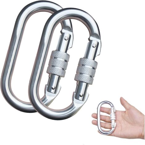 Lot De 9 Mousquetons LACHT – Aluminium Oxydé M6, 62x31,5 Mm, Ressort Auto-bloquant, Pour Sacs, Clés Et Camping
