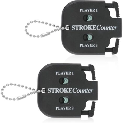 2 Compteur de Coups de Golf, Mini de Tir de Golf Noir Gardien de Score de Golf avec Outil de Réinitialisation du Cadran Porte-Clés pour Différents Types de Compétitions et de Jeux (1/4)