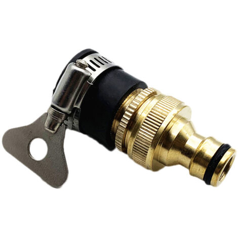 SHINING HOUSE Connecteur de Robinet Rond, Connecteurs de Tuyau en Laiton d'un Diamètre 4/6 Adaptateur Universel pour Robinet Tuyau D'Arrosage (1/4)