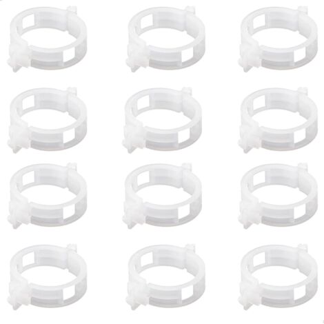 Plante Clips Support de Plantes pour Légumes Tomates et Plants de Vignes Lot de 100 Pinces à Plantes en Plastique Blanc Réutilisables pour Petites et Grandes Pousses et Plantes Grimpantes Blanc (1/4)