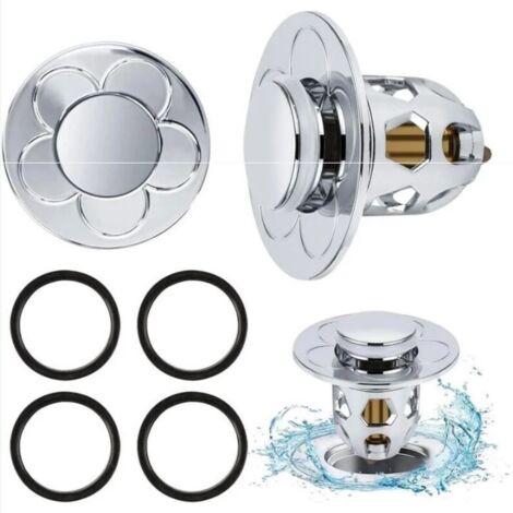 2 Pièces Bonde de Lavabo Universel Pop Up 34-40mm,Bonde de Lavabo Pop-Up avec Filtre Anti-Clogging,Flitre de Vidange Anti-Bloqué,Bouchon Baignoire pour Lavabo Cuisine (1/4)