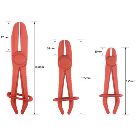 Thsakzo Pince A Collier Durite,Pince Durite Carburant,Pinces à Clamper Les Durites,Pinces Pour Tuyaux Flexibles,Jeu De Pinces Pour Durites,Pinces Tuyaux,Pince à Collier De Serrage (3 PièCes-90