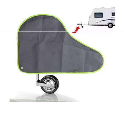 Gris Housse de Timon remorques, Housse de Protection pour caravanes et remorques Attelage Universelle Couverture de remorquage Housse pour Tête d'attelage de Caravane Remorque (1/4)
