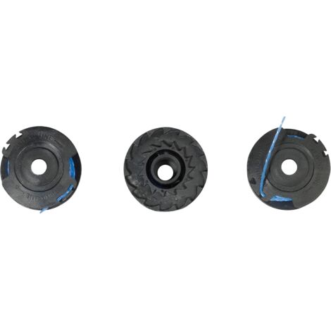 Lot de 3 Bobines Simple Fil Ø 1,65mm, Longueur 4,9m pour Coupe-Bordure Électrique sur Batterie - Fil Résistant et Durable - Compatible Plusieurs Modèles - RAC125 (1/5)