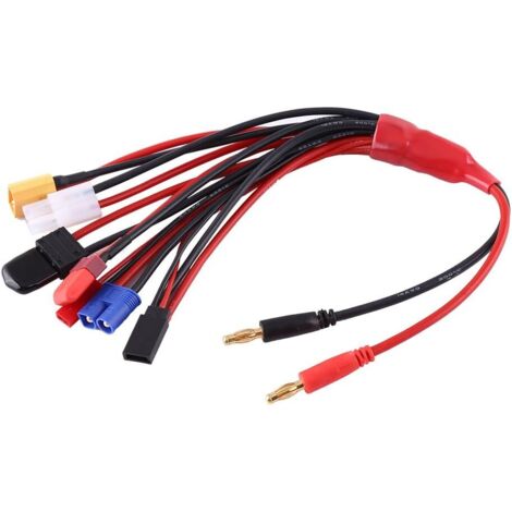 Câble Convertisseur 8-en-1 Pour Chargeur IMAX B6 – Multi-prises Pour Batteries Lipo, Avec Fiches T-Dean, XT60, JST, Tamiya, TRX Et 2 Fils DIY
