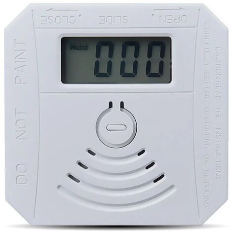 Détecteur de gaz Détecteur de fumée de monoxyde de carbone combiné Détecteur de fumée CO à piles avec écran d'affichage LED Flash Alarme sonore Motif d'avertissement sonore (1/4)