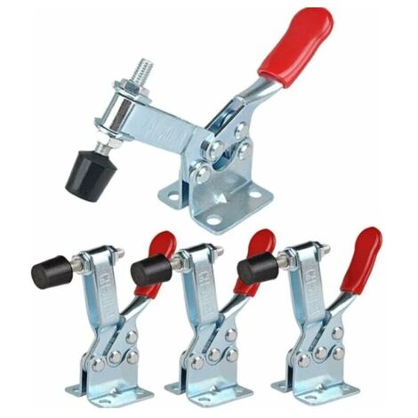 GH-201-B - Lot de 4 sauterelles à serrage vertical avec base horizontale - Capacité 90 kg (1/4)