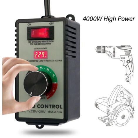 Régulateur de Vitesse, Régulateur D'affichage Numérique électronique, Adapté Pour Perceuse à Main/polisseuse/ventilateur, Commutateur de Contrôle de Vitesse En Continu (1/4)