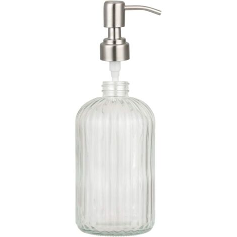 Distributeur De Savon En Verre Transparent De 400 Ml Avec Pompe En Acier Inoxydable Antirouille Pour Salle De Bain Ideal Pour Les Lotions Savons 98558407