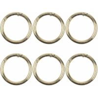 30 Mousquetons Ronds 28mm - Alliage De Zinc - Or, Argent, Noir - Pour Porte-clés, Sacs Ou Artisanat