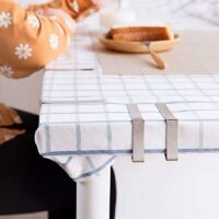 5 Clips De Nappe Réglables | Acier Inoxydable Anti-Rouille | Sangle Élastique Renforcée | Pour Tables Intérieur/Extérieur | Fixation Ferme