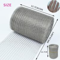 Grillage En Acier Inoxydable à Mailles Fines - 127 Mm X 6 M - Anti-Rongeurs, Protection Plantes, Fenêtres, Tuyaux