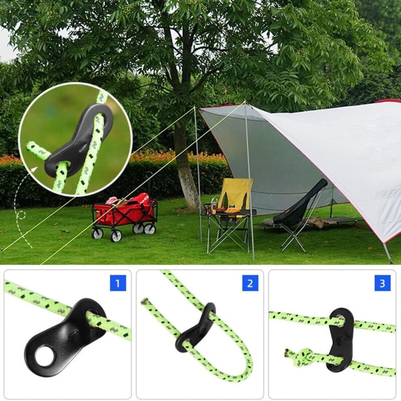 Accessoires Camping Tente Corde à Vent Pour Tente De Camping, Piquets De Tente D'extérieur Tendeur De Corde