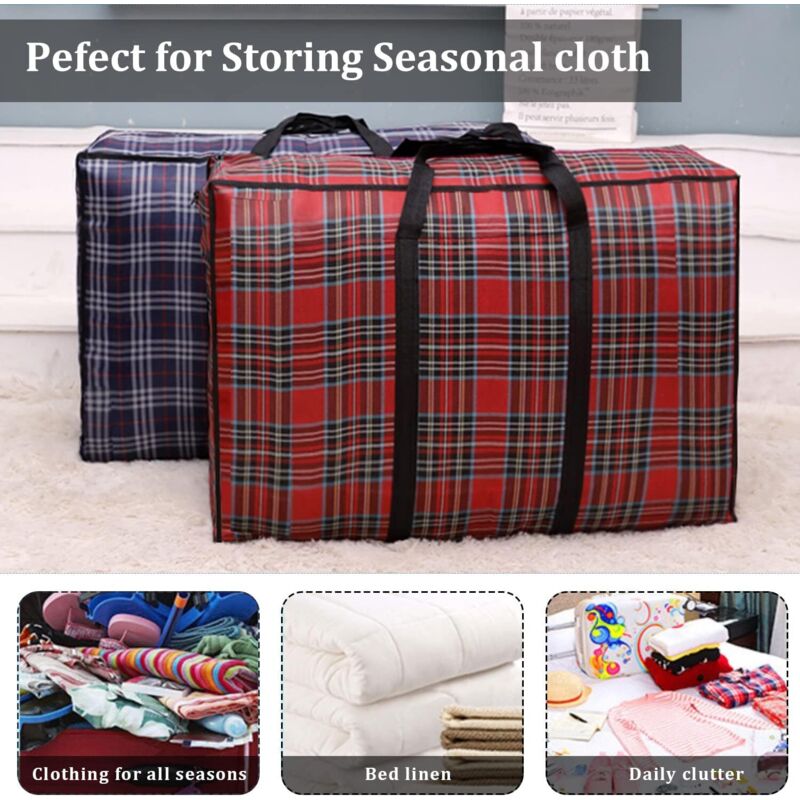 Lot De 4 Grands Sacs De Rangement Oxford - 50 X 60 Cm, Cordon De Serrage | Pour Couette, Vêtements, Jouets, Voyage - 2