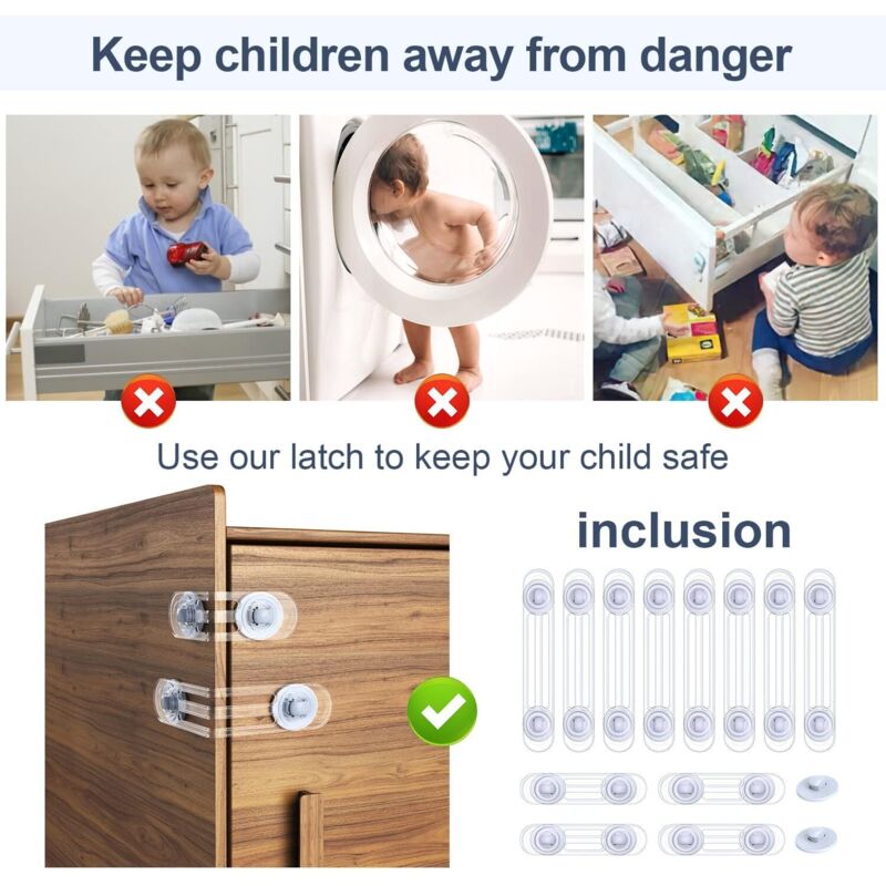 Kit Sécurité Bébé 26 Pièces - Cache-prises, Bloque-Portes, Coins Anti-Chocs, Protège-Ongles