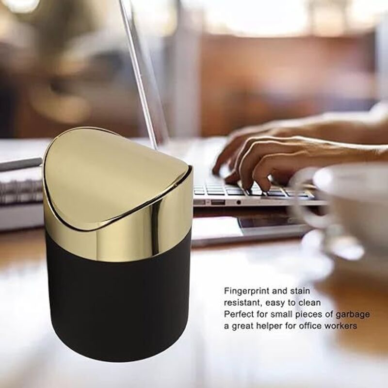 Poubelle De Comptoir Poubelle De Bureau Couleur Crème Avec Couvercle