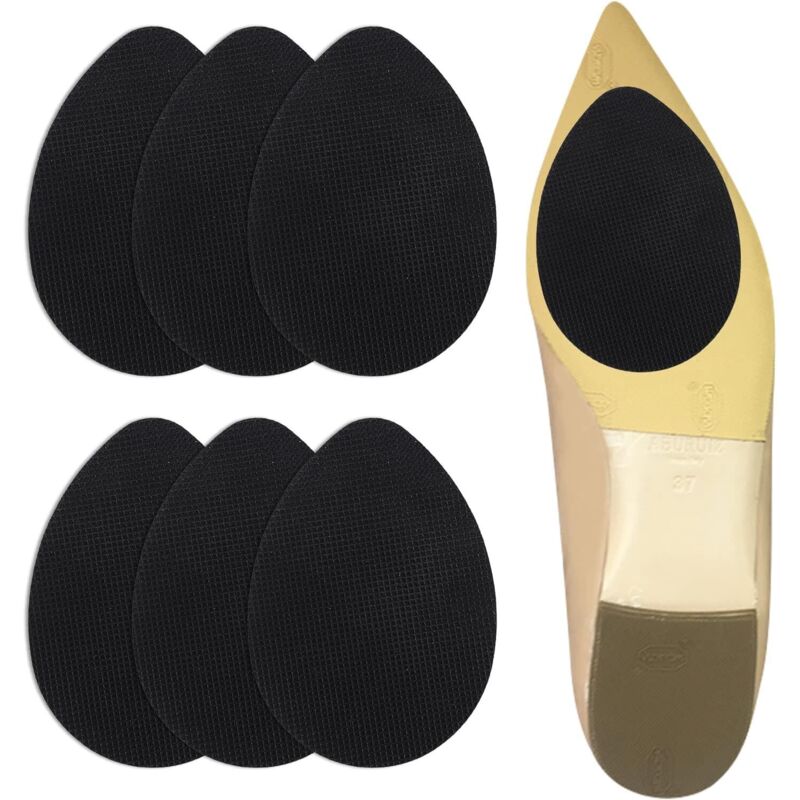 Lot De 4 Patins Antidérapants Pour Chaussures - En Caoutchouc - Adhésifs à Poser Sur Semelles (Noir)
