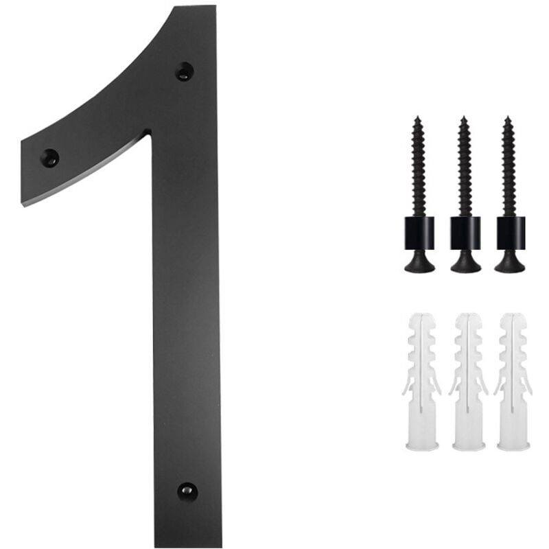 Domybest Numéro De Maison 0-9 En Fer Noir Numéro De Porte De Maison Numéro De Rue Plaques Enseignes Mur Porte Avec Vis De Fixation