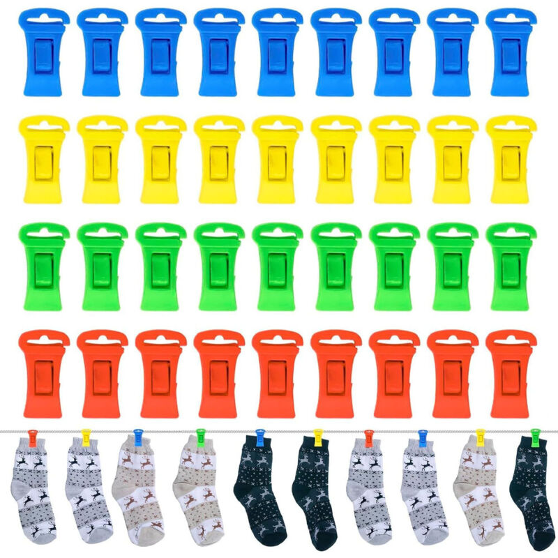 Lot De 60 Pinces à Chaussettes Pour Machine à Laver Et Sèche-linge, Porte- Chaussettes, Pinces à Chaussettes Pour Laver Les Chaussettes, Suspendre Des Chaussettes, Sécher Des Jeans, Chapeaux