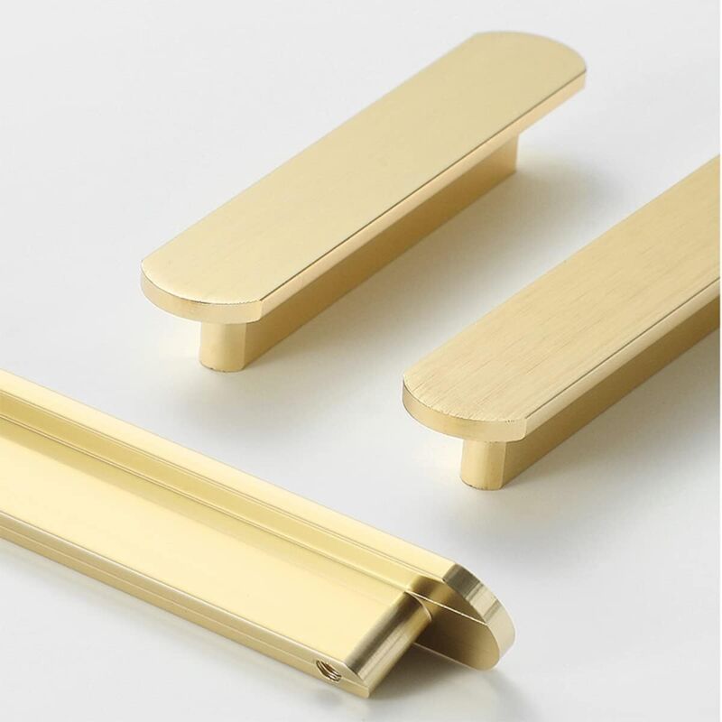 RZDEAL Lot De 4 Boutons De Placard Ronds En Laiton Massif Pour Tiroirs De Commode Poign Es De Porte D Coratives Simples Pour Armoires De Cuisine~p113307907