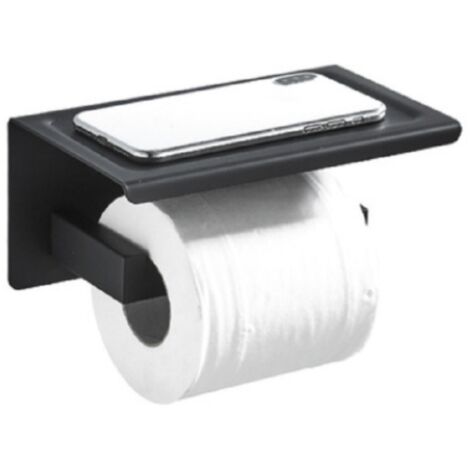 Distributeur papier WC avec étagère LOFT-GAME noir mat - Noir (1/4)