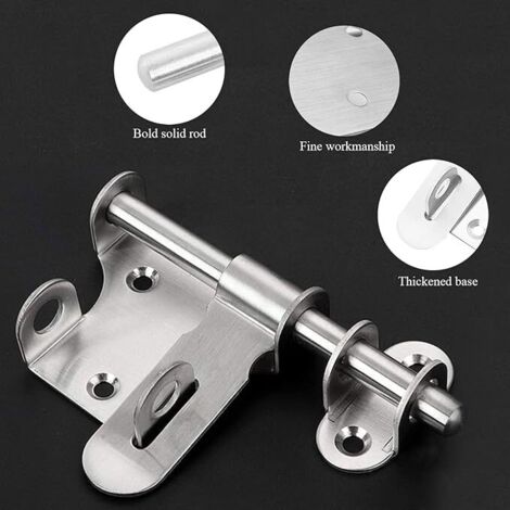 Serrure Poignée De Porte Pour ChambreSalle De Bain, Verrouillage Ronde En Acier Inoxydable,Boutons De Porte Pour Portes Intérieures - Bricolage