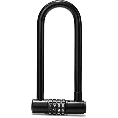 Antivol Velo Code à 4 Chiffres - 18 cm avec Longue Anse - Antivol Vélo Étanche avec Code Réinitialisable - Antivol Trotinette Electrique, Portails, VTT, Sport, École, Hangar et Casiers (1/5)